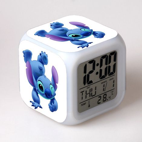 ZOLGINAH Petite Taille 3inch 8 cm,Stitch,Anime, Réveils numériques LED pour beb,Décoration de Chambre pour Les Enfants-12 (1/5)