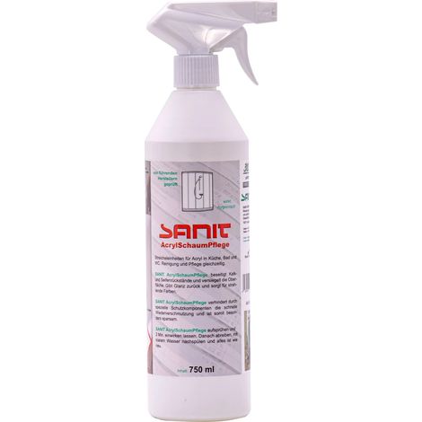 Pulizia schiuma acrilica, SANIT Acrylschaumpflege 750ml, cura schiuma acrilica (1/5)