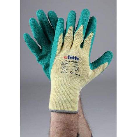12x Arbeitshandschuhe Latex Beschichtung Garten Montage Schutz Mechaniker Paar (1/2)