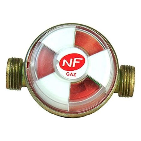 Indicateur de réserve propane - Rousseau - Changement de couleur vert à rouge - Entrée/Sortie mâle M20x150