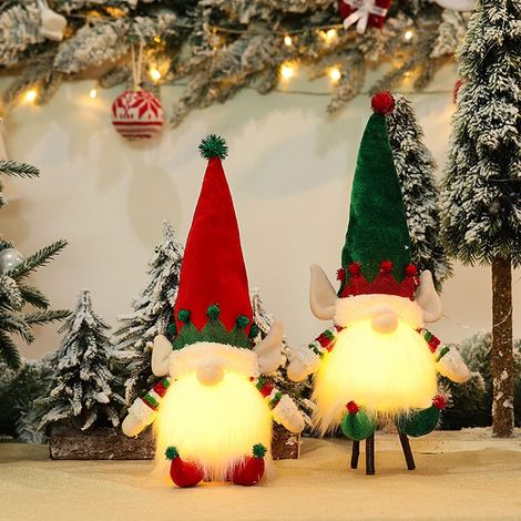 Stück leuchtende Weihnachtswichtel aus Plüsch, Ornamentdekoration