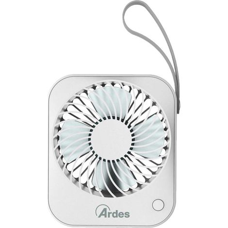 Ardes AR5F03BT Tauro Mini Ventilatore da Tavolo Portatile 10 cm 3 Velocita' Batteria 2000 mAh USB colore Grigio Bianco (1/5)