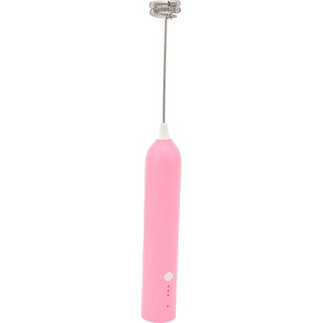 Petit batteur à œufs ménager, mini mixeur multifonction, batteur électrique portable, fouet, mousseur à lait et café sans fil, rose (1/5)
