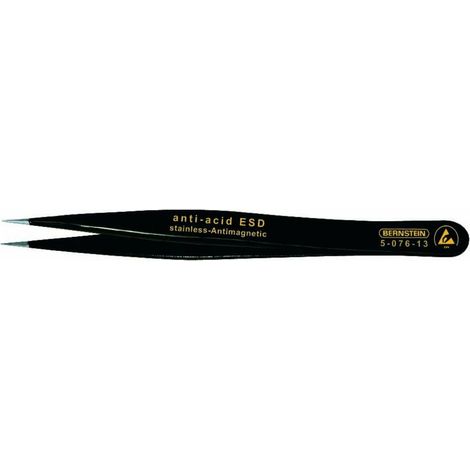 BERNSTEIN Tools for Electronics 5-076-13 Pince brucelle CMS 00 SA-ESD pointue 120 mm