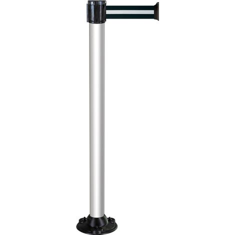 Poteau aluminium anodisé 5 m x 50mm sur socle magnétique - 2012041