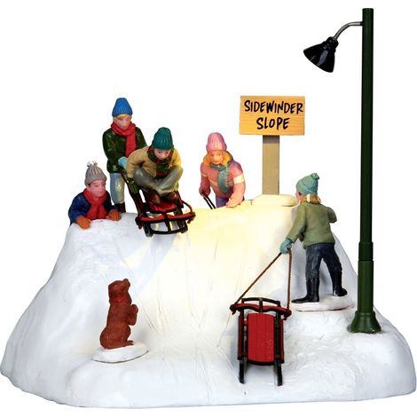 Bambini su pista slitte-Ready to launch - VILLAGGIO NATALIZIO LEMAX 14330 (1/2)
