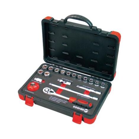 Coffret à douilles hexagonales 19 pièces Emmanchement 1/2 (1/3)