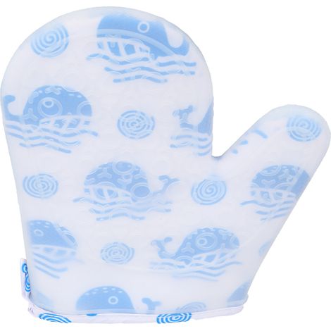 Gants isolants en coton épais nordiques en silicone, adaptés au four à micro-ondes et à la cuisineWhale (1/5)