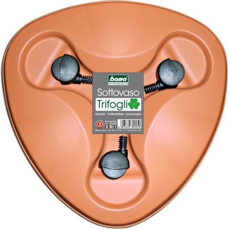 SOTTOVASO CON RUOTE 'TRIFOGLIO' 38x38x3h cm (1/2)