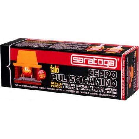 Ceppo Puliscicamino Falò SARATOGA Pulisci Camino Stufa a Legna e Pellet 1,20 Kg (1/3)