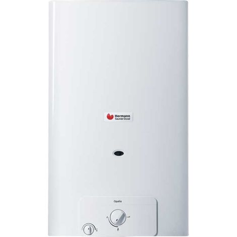 Hermann Saunier Duval – Chauffe-eau gaz instantané 14L – Chambre ouverte – Allumage électronique – Faibles émissions de NOx – Modulation de la flamme