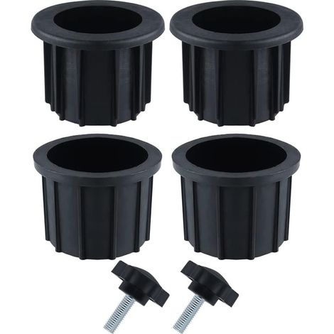 2 jeux (6 pièces) de pièces de rechange pour pied de parasol, comprenant 4 anneaux de fixation et 2 vis à main, parasol (1/5)