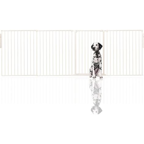 Bettacare Premium Extra Tall Multi Panel Flexible Dog Barrier, up to 298cm Wide, White, 105cm Tall
