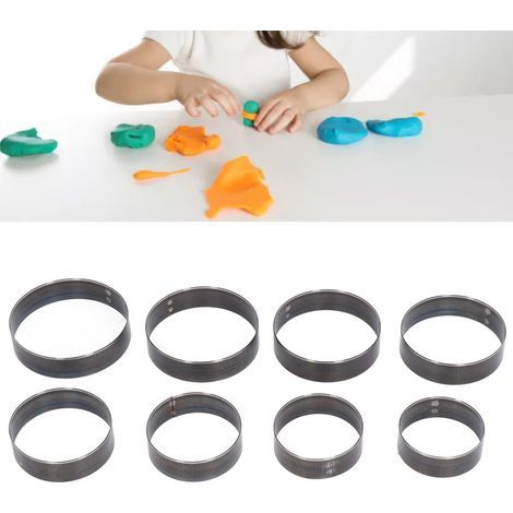 Ensemble de 8 Emporte-Pièces en Acier Allié pour Cuir et Carton, Forme Ronde, Kit DIY de Découpe et Poinçonnage (1/5)