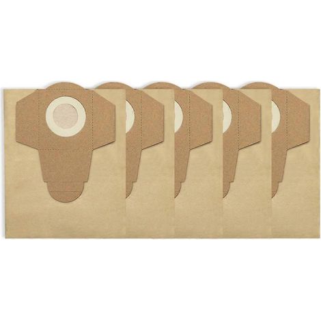 Lot de 5 sacs à poussière de 20 L pour aspirateur Einhell eau et poussière BT-VC 1250S - Pièces détachées et accessoires de remplacement (1/5)