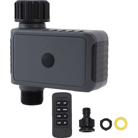 Bewässerungsuhr mit Fernbedienung, wasserdicht (IP55), 6 Timer, automatische Bewässerungssteuerung für Garten, Hof und Rasen (1/5)