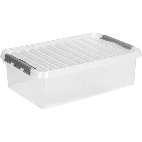 Boîte de rangement en plastique Q-line 32 litres (1/2)
