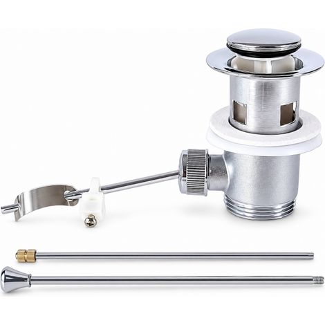 Piletta Scarico Saltarello 1 1/4 Lavabo Bidet Tappo Ø63 mm con Aste 52360