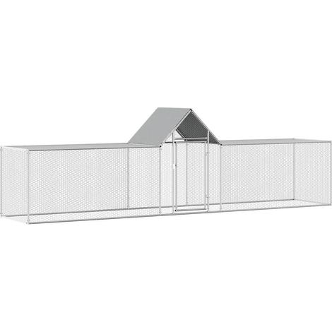 Maison Exclusive - Poulailler 5 x 1 x 1,5 m Acier galvanisé (1/5)