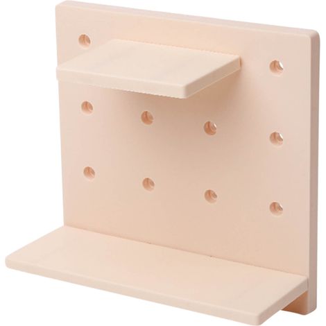 Etagère Murale Adhésive - Support de Rangement en Plastique ABS - Pour Salle de Bain Cuisine Toilette Chambre - 22 x 22 cm - 1 Pièce (1/5)