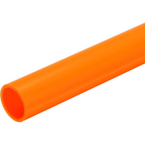 Tube Rigide PVC Tuyau Rond 21mm ID 25mm OD 50 cm de Long Orange PVC Pipe Résistance Élevée aux Chocs pour Tuyaux d'Eau, Artisanat, Décoration, Gaine de Câble (1/5)