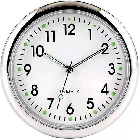 Horloge de Voiture Clip d'aération de Voiture Tableau de Bord Ornement (White) (1/4)