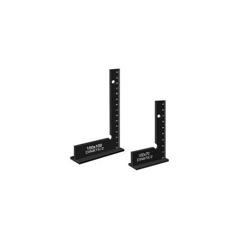 2 Pièces Equerre Chapeau,Equerre Menuisier 100 x 70mm et 150 x 100mm,Équerre de Charpentier Aluminium pour Tracé,Mrécision
