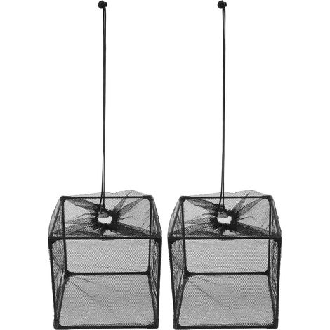 Lot de 2 filtres pour bassin avec grille anti-obstruction pour pompe à eau, maille fine noire, compatible avec systèmes généraux de protection pour aquariums et extérieurs (1/5)