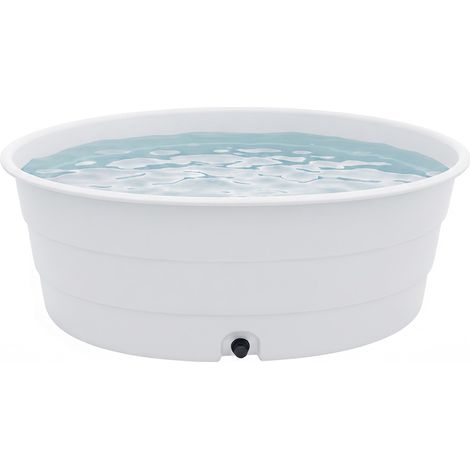 Piscine hors-sol 1300l blanche - plast'up rotomoulage (1/4)