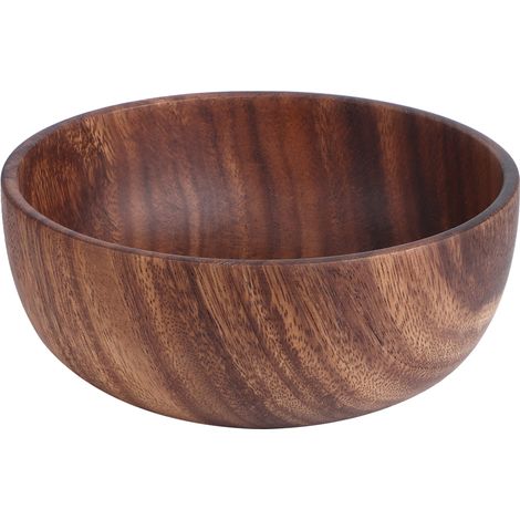 Saladier en bois 18 x 7,5 cm, récipient pour fruits et légumes, ustensile de cuisine, accessoires de vaisselle en bois (1/5)
