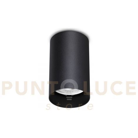 LOOK ROUND LAMPADA DA SOFFITTO 1 LUCE ATTACCO GU10 LAMPADINA INCLUSA D.6X10CM NERO