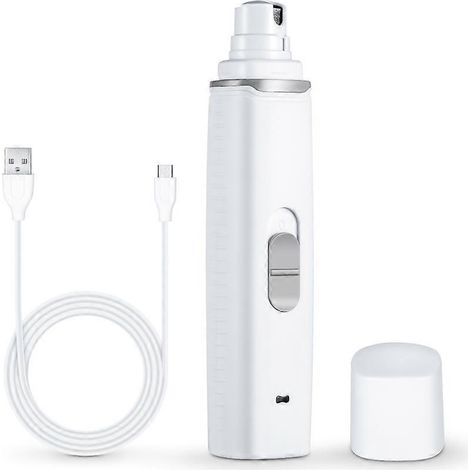 Taille-ongles électrique haute puissance rechargeable pour chats et chiens - Blanc (1/5)