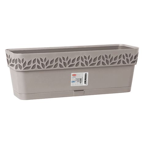 BALCONETTA RETTANGOLARE 'CLOE' lt.9,5 - greige/grigio quarzo  - STEFANPLAST (1/2)