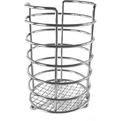 Premier Housewares Multi Purpose Deep Caddy Silver Small Storage Baskets Hanging Organiser Chrome Bathroom / Kitchen Caddies For Organised Home 11 x 11 x 17