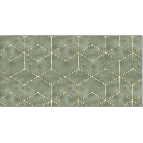 PARASCHIZZI DA CUCINA Un sofisticato gioco di linee in verde salvia e oro. Il design emana calma e raffinatezza, perfetto per uno spazio sereno e moderno. 60x30 cm (1/5)