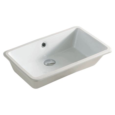 Lavabo Gea incasso sottopiano cm. 53x34,5 in ceramica bianco (1/3)