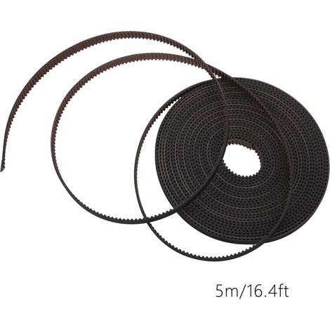 Courroie synchrone antidérapante GT2-6 mm en caoutchouc noir 5 m (1/5)