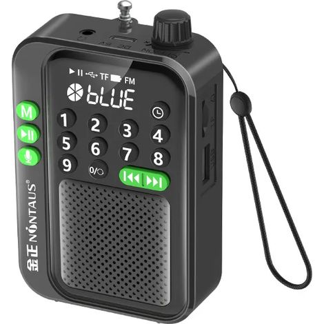 Mini radio FM portable avec une excellente réception haut-parleur Bluetooth sans fil de 5 W compatible avec les cartes TF, les clés USB et la lecture de fichiers MP3 compatible avec l'enregistremen (1/5)