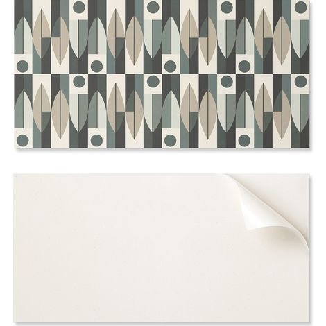 Azulejos decorativos de vinilo para pared con estampado geom茅trico abstracto, 10x40x20 cm.