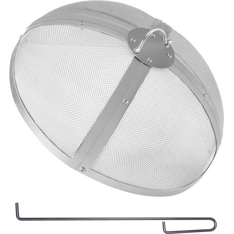 Mophorn Parachispas para Brasero 686 mm Alambrera de Brasero de Acero Inoxidable Cubierta Redonda Rejilla de Protección contra Chispas de Fuego Apertura Fácil con Accesorios para Hogueras, Jardín, Pat (1/5)