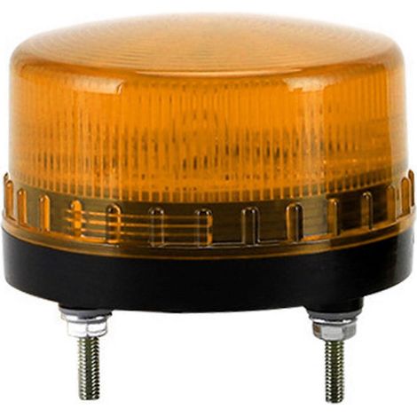 Alarme lumineuse LED clignotante (avec ou sans son) 12 V 24 V 220 V, 90 dB, pour systèmes d'avertissement d'usine et de portail, jaune (1/5)