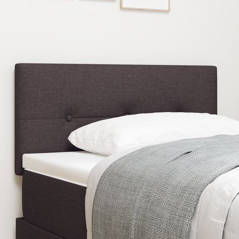 LED Headboard with LED Strip Lights Dark brown 80 cm Fabric vidaXL (1/5)