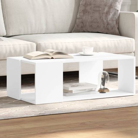 Mesa de centro madera de ingeniería blanca 89,5x48x30 cm vidaXL