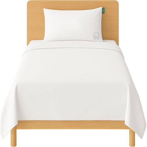 SET 2PC CAMA (FUNDA NÃRDICA 155X220CM + FUNDA DE ALMOHADA 80X80CM) 200TC 100% ALGODÃN BLANCO Y GRIS B&W BE
