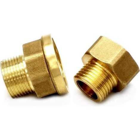 GROOFOO Lot de 2 réducteurs de Filetage en Laiton 1/2'' vers 3/4'' et réducteurs 3/4" vers 1 '' en Laiton Robuste de qualité supérieure Convient pour Les raccords de tuyauterie (1/3)