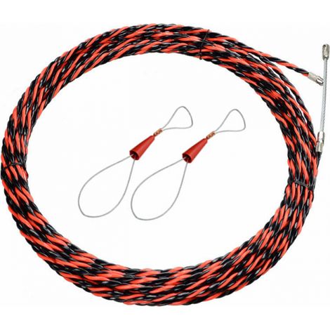 Goupille de traction pour fil d'électricien, diamètre 5 mm, 50 mètres, support rétractable, tire-fil de pêche pouvant être tiré et rallongé