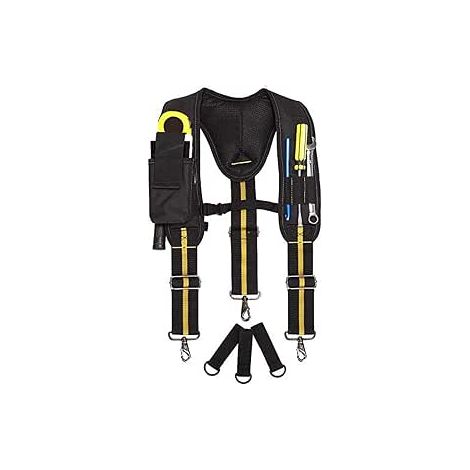2 cinture portautensili a forma di Y, cintura portautensili multifunzionale per lavori pesanti, cintura portautensili con tasche multiple, strumenti di supporto per elettricisti, strumenti ausiliari p (1/5)