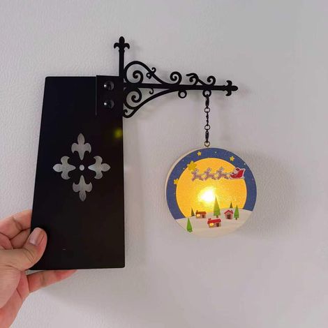 1 Dekorative Bücherregallampe Laterne Dekorative Bücherregalbeleuchtung Festtagsdekoration Zuhause Geschenk Halloween Weihnachten - Weihnachtsregal G (1/4)