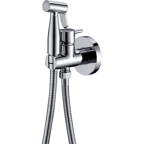 Mice - Grifería monomando empotrada para bidé hecha de latón - Ducha higiénica empotrada y monomando Grifo bidet empotrado Color Cromo RDM001