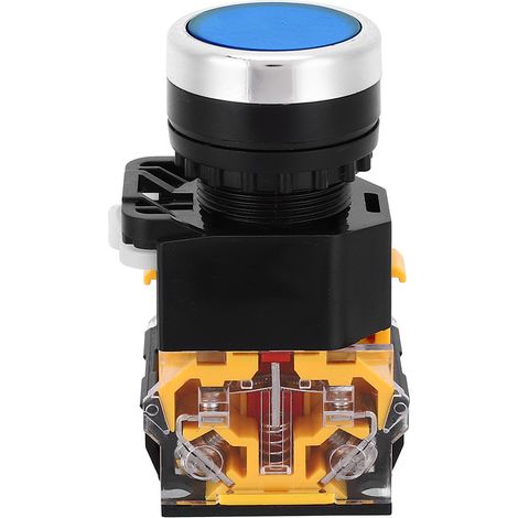 Lot de 5 interrupteurs à bouton-poussoir autobloquants de 22 mm, 37 V-440 V, sans voyant bleu (1/5)